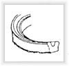 Extruded material on the static side of a seal